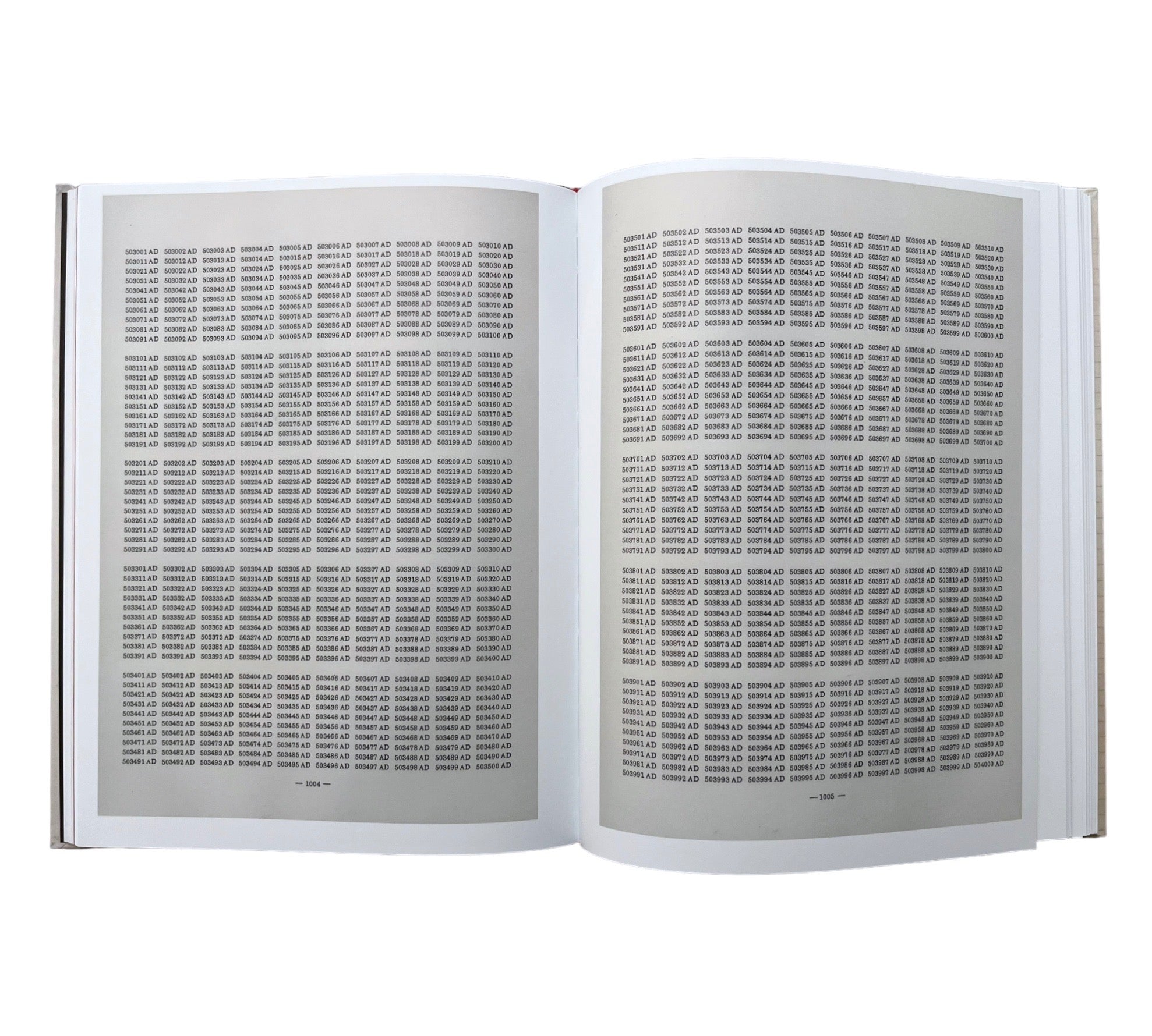 On Kawara: 10 Tableaux and 20,834 Pages