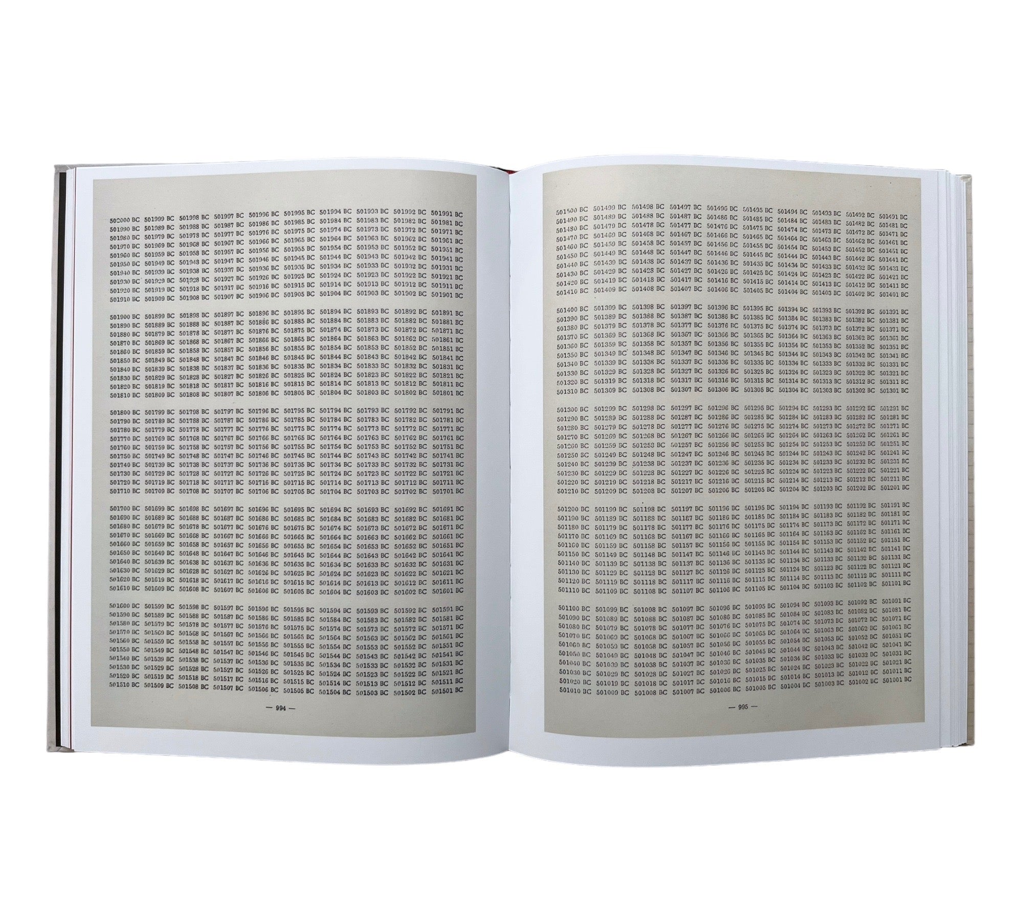 On Kawara: 10 Tableaux and 20,834 Pages